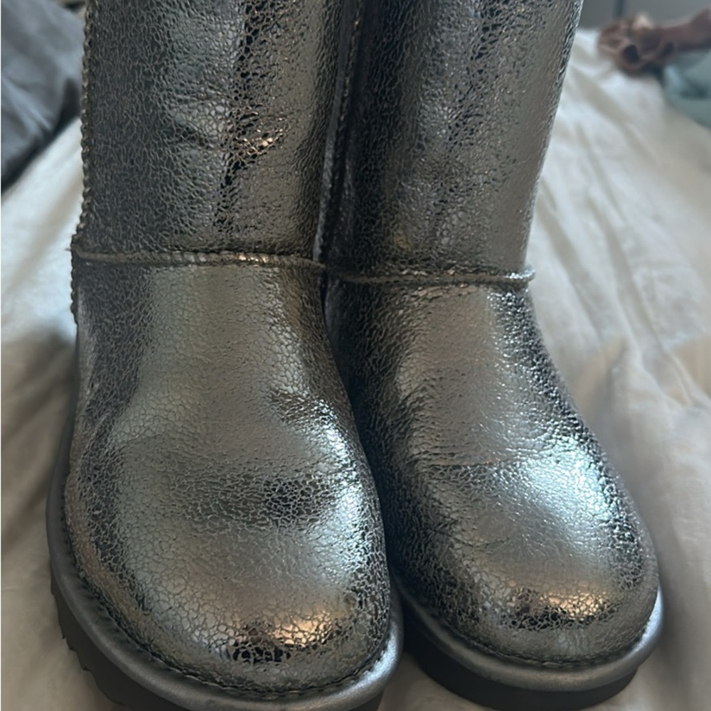 Silver Metallic Boots